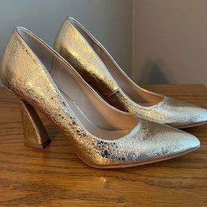 Metallic Gold Shu Shop Heels